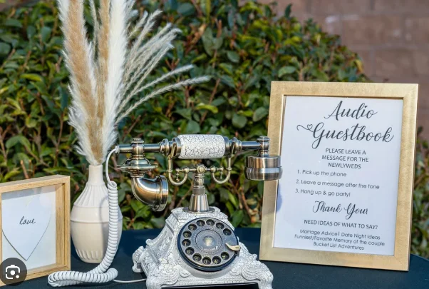 Audio guest book in Denver Colorado, a restored vintage telephone for guest voice messages